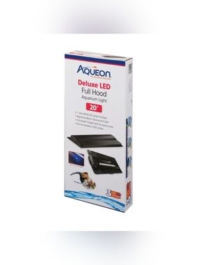 Aqueon LED Full Hood 20” Aquarium Light Black Fits 10 & 20 Gallon Fish Tank